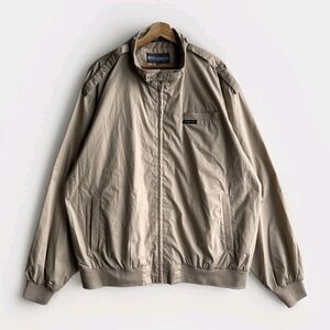 NEW VTG Members Only Jacket Men 2XLT Beige Windbreaker Bomber Racer Full Zip NWT